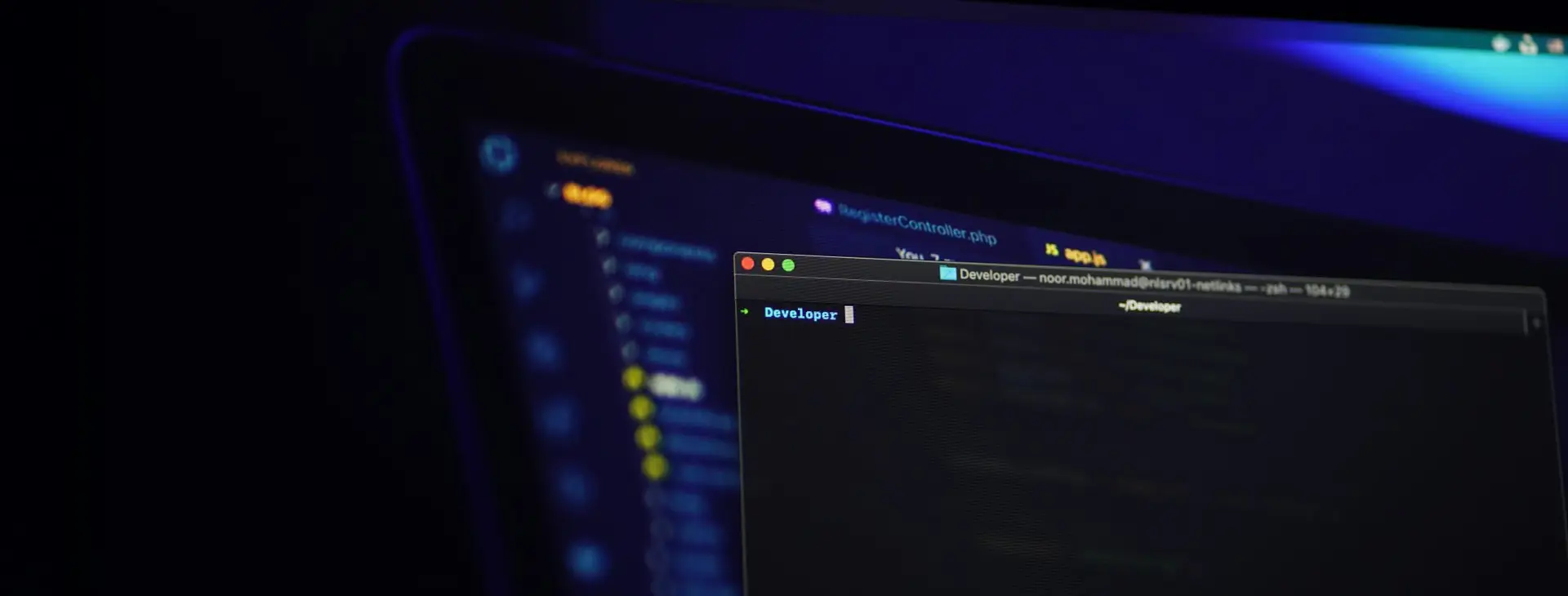 background image of a laptop